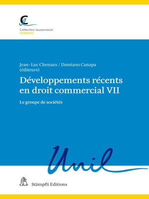 cover image of Développements récents en droit commercial VII